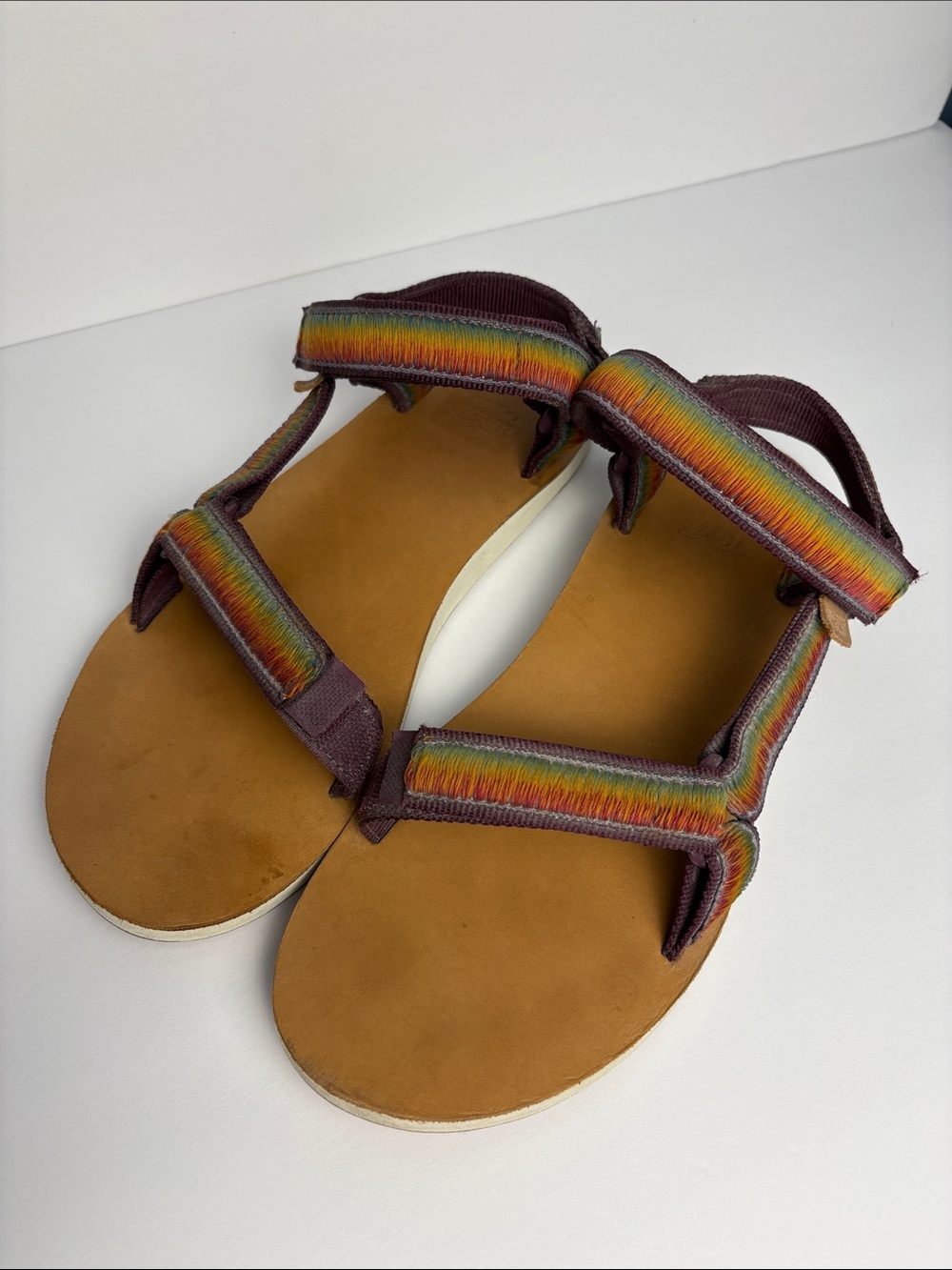 TEVA Original Universal Ombré Sandals Women’s Size 10 Strap Rainbow Colourful